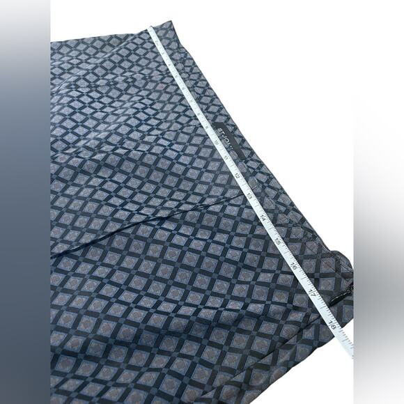 St. John Navy Wool Fringe 3/4 Sleeve Blazer (Sz 10) and Pant (Sz 12) Set - Picture 10 of 15